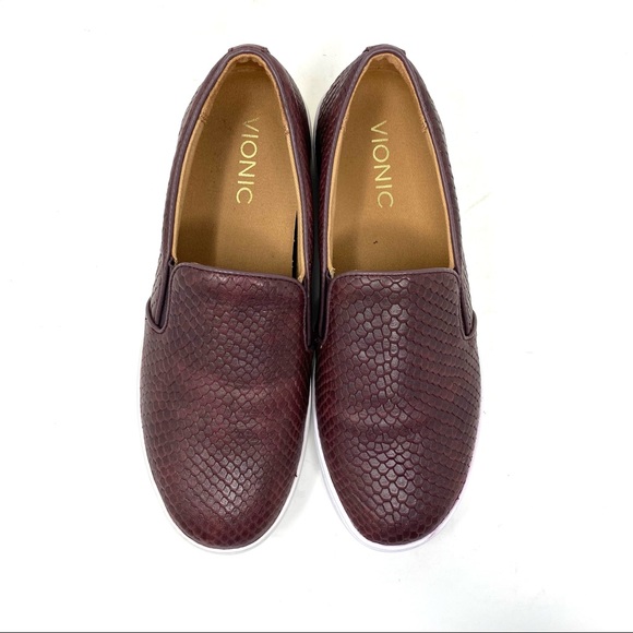 Vionic Splendid Midisnake Merlot Snake sneakers - Picture 3 of 8